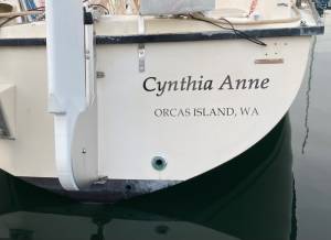 Columbia T26 Boat Lettering from Darcey M, WA